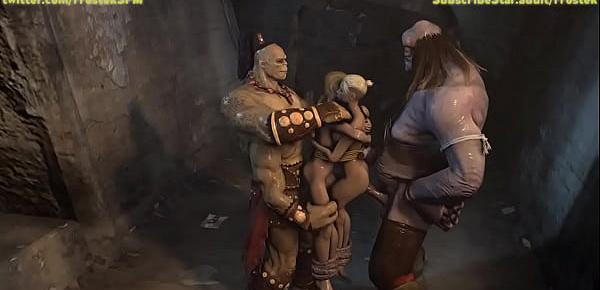  3D Monster Animation Goro and Cyclop fucking Sonya and Cassie Cage